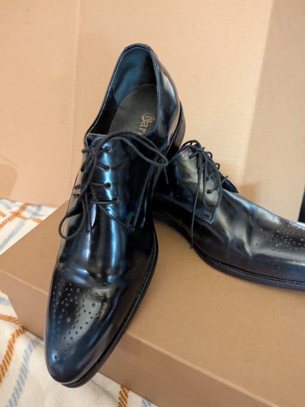 CARRUCI Men's Blue Derby Dress Shoes Size 9.5
